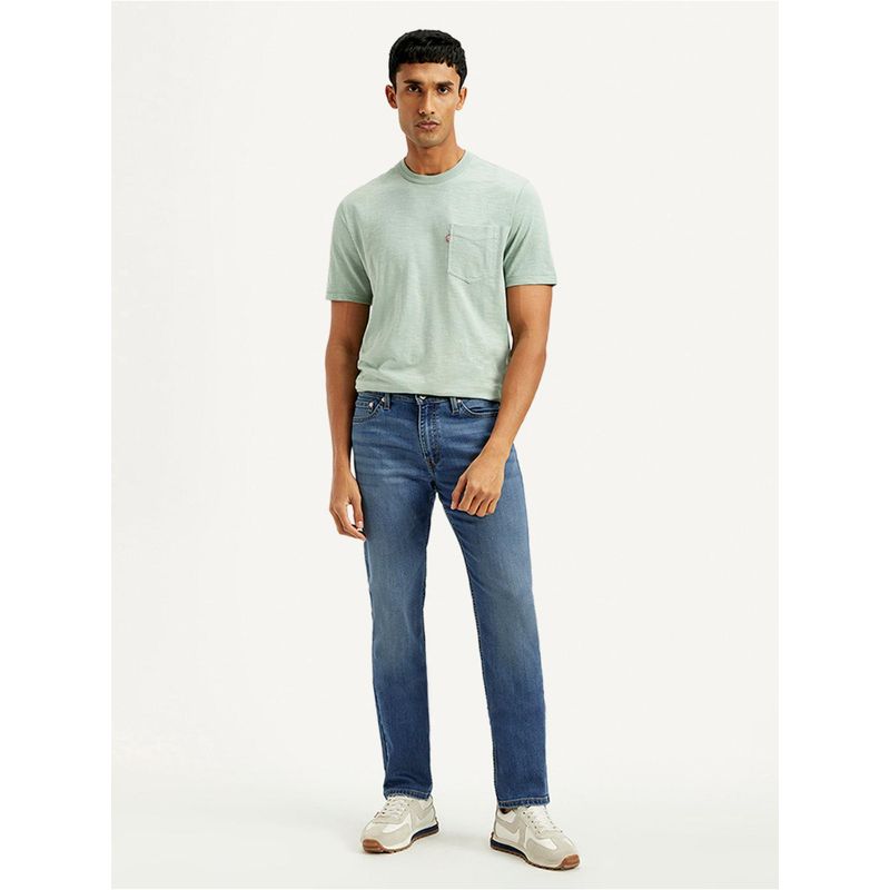 Levi's Men'S 511 Blue Slim Fit Mid Rise Jeans (34)