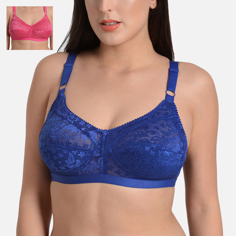 Mod & Shy Pack Of 2 Non-Padded Minimizer Bra - Multi-Color (32B)