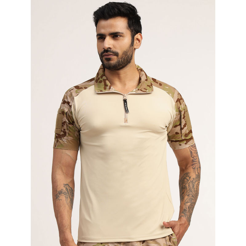 MountMiller Men's Arid Short Sleeves Tactical Polo T-Shirt (L)