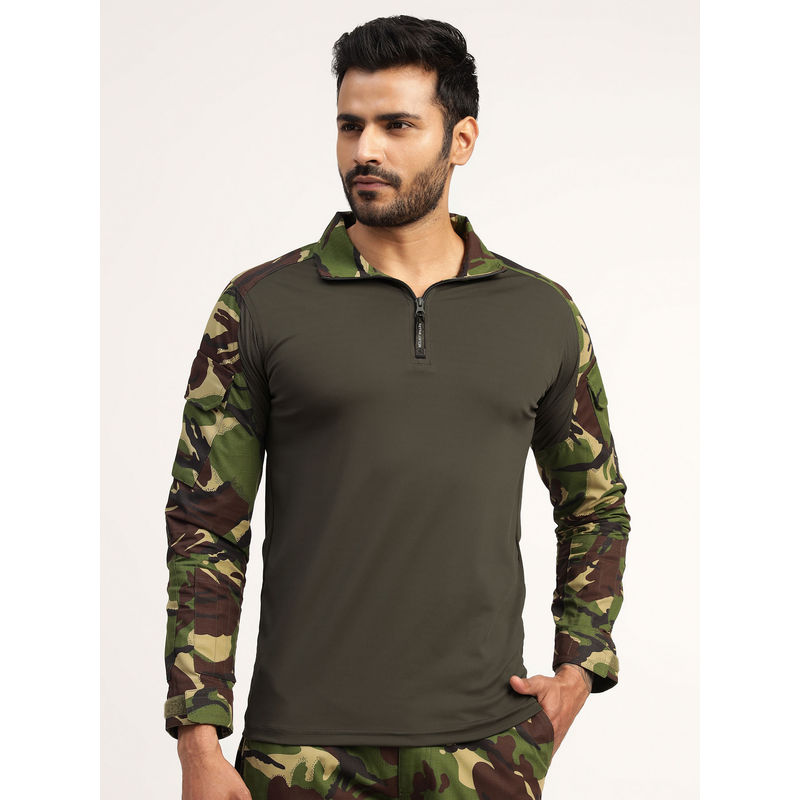 MountMiller Men's British Adaptive Full Sleeves Tactical Polo T-Shirt (XL)