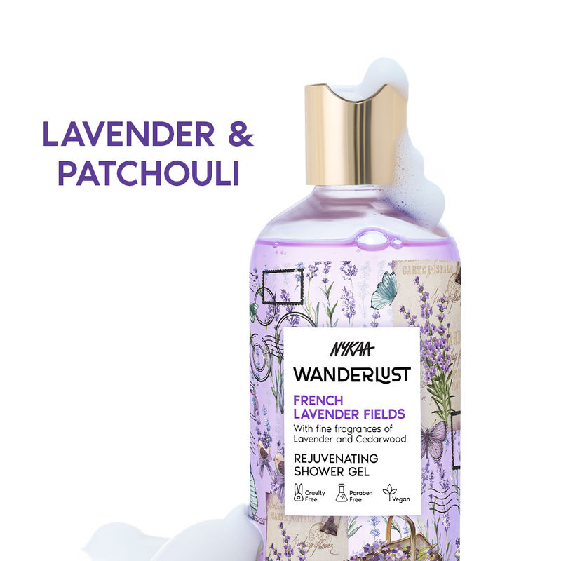 Nykaa Wanderlust French Lavender Floral Fragrance Cleansing Shower Gel With Lavender And Patchouli