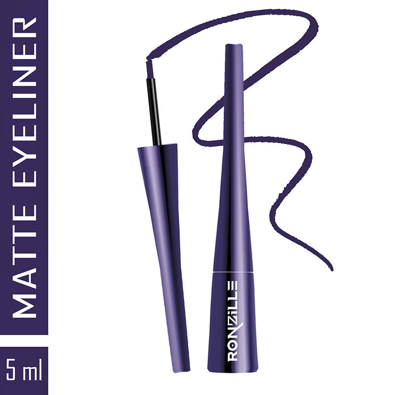 Ronzille Smudgeproof And Waterproof Liquid Matte Eyeliner - Blue
