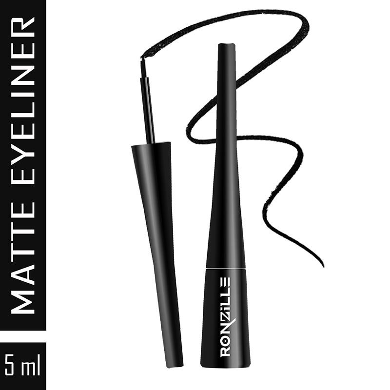 Ronzille Smudgeproof And Waterproof Liquid Matte Eyeliner - Black