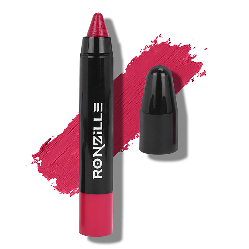 Ronzille Long Stay Matte Lip Crayon - Deep Carmine