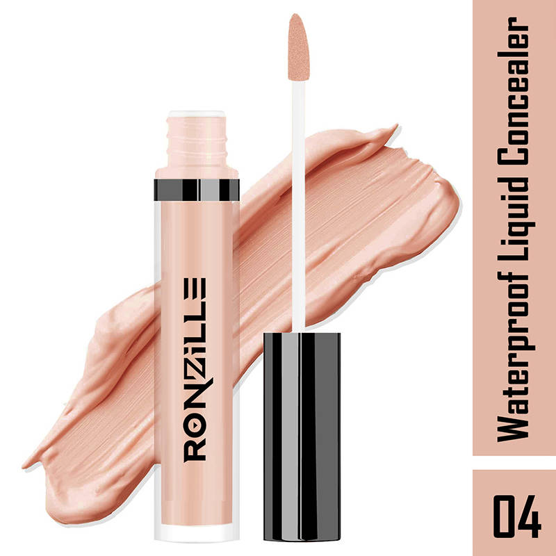 Ronzille Hd Finish Full Coverage Liquid Concealer - Hazelnut 04