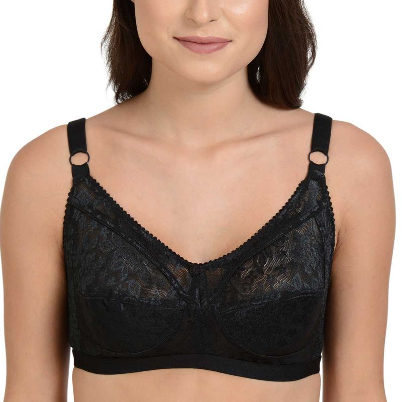 Mod & Shy Non-Wired Non Padded Minimizer Bra - Black (32C)