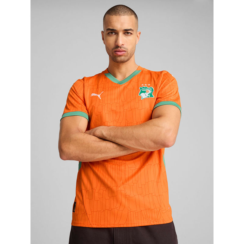 Puma Cote d'Ivoire 2025 Mens Home Jersey Orange (XS)
