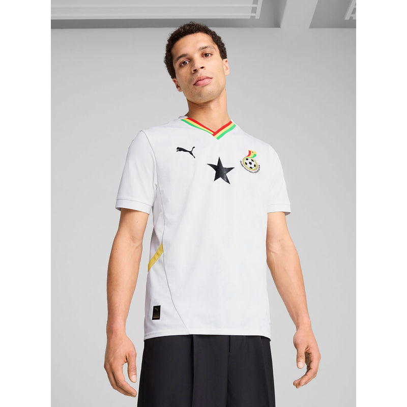 Puma Ghana Football Association Mens Replica Home Jersey White (XS)