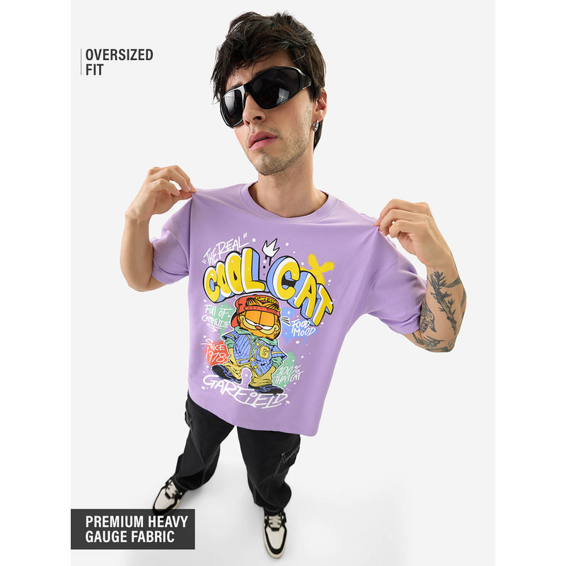 The Souled Store Official Garfield Cool Cat Oversized T-Shirt (XL)