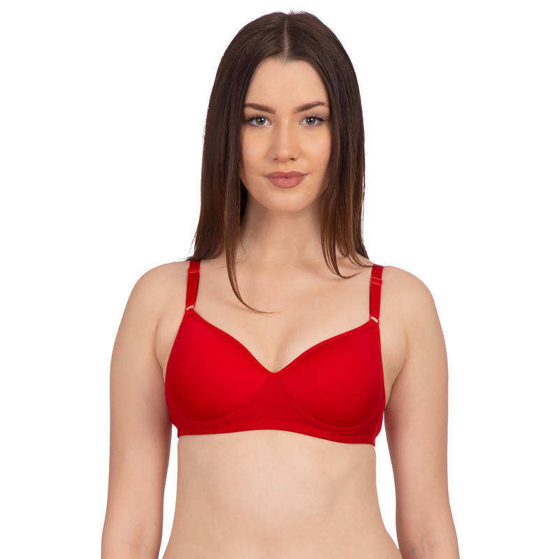 Komli Lightly Padded T-Shirt Bra - Red (36B)