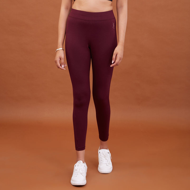 Nykd All Day Essential Cotton Leggings - NYAT076 Potent Purple (M)