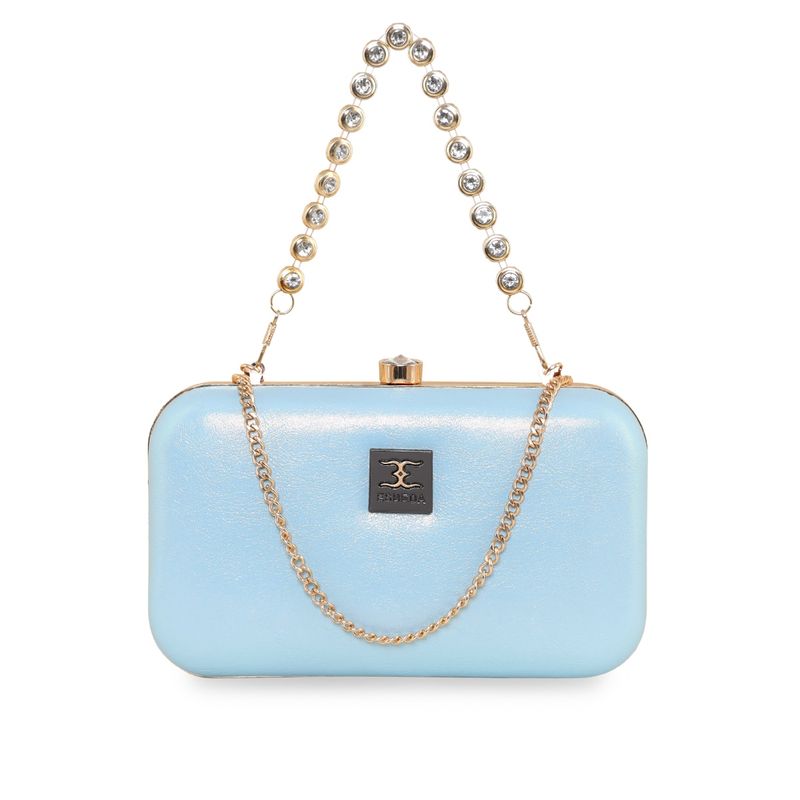 Buy ESBEDA Blue Color Partywear Boxy Clutch For Women S Online