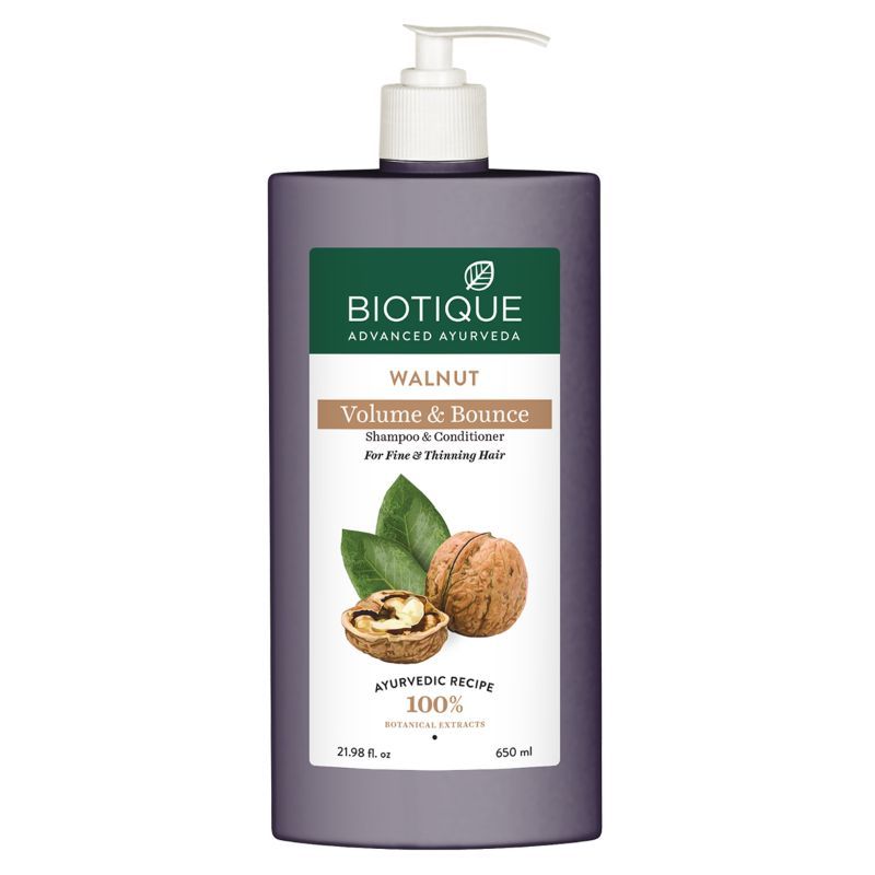 Biotique Bio Walnut Bark Volumizing Shampoo & Conditioner for Fine & Thinning Hair