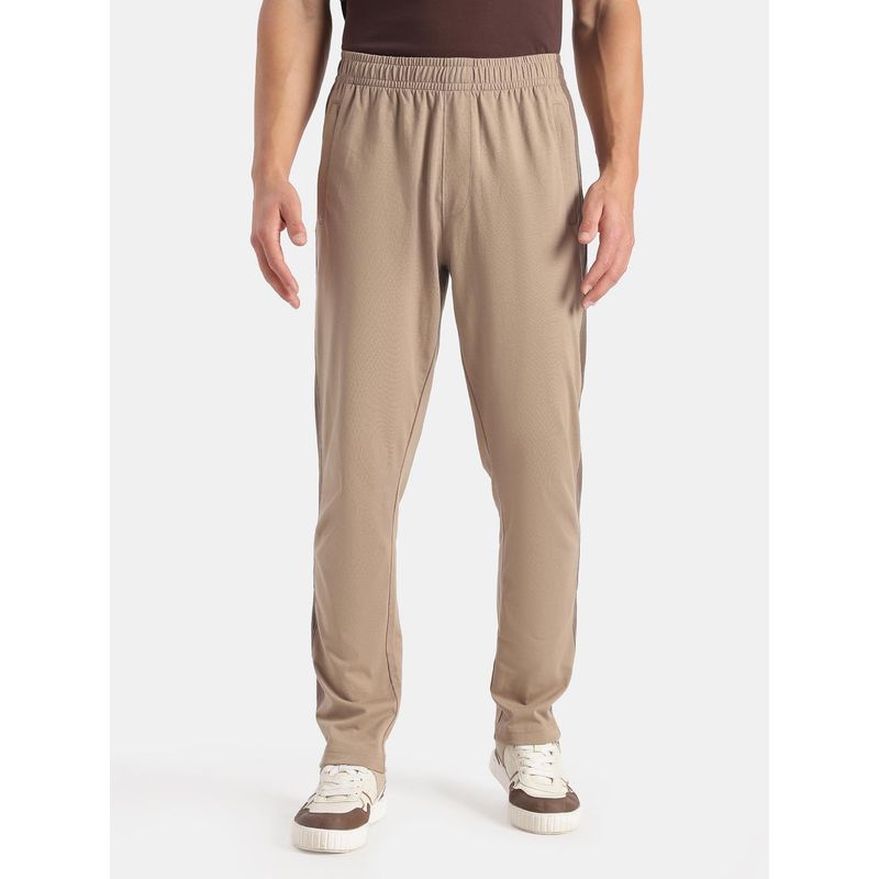 Jockey AM75 Men Super Combed Cotton Rich Slim Fit Trackpant - Desert Taupe (L)