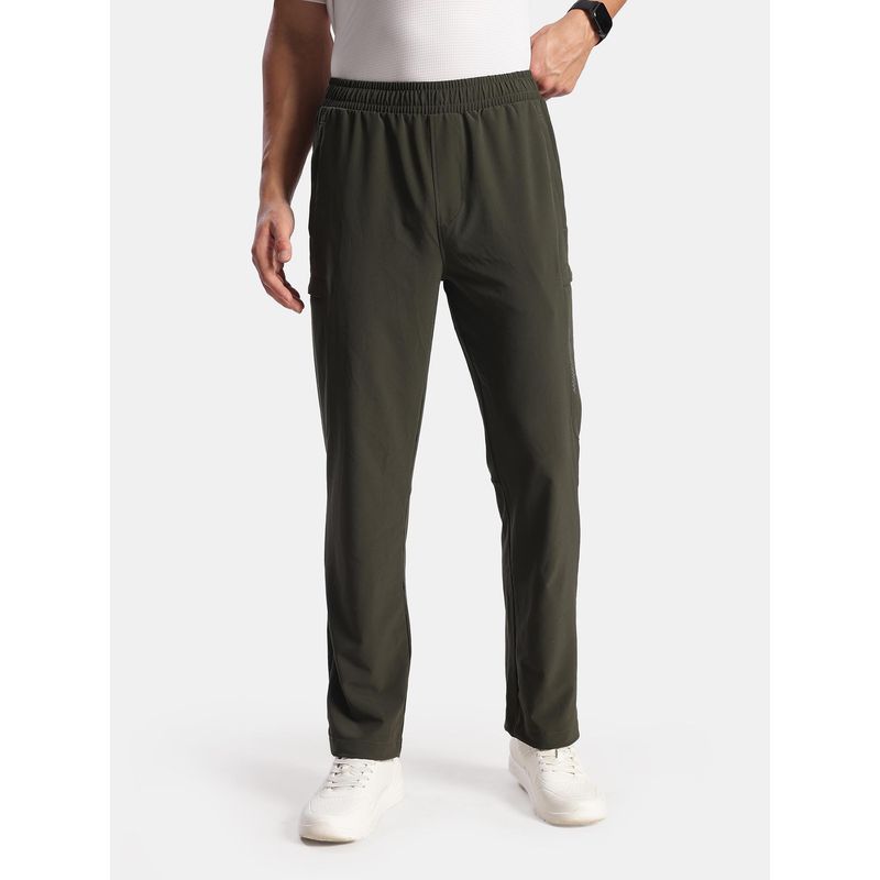 Jockey MV46 Men Recycled Microfiber Elastane Cargo Active Wear Trackpants - Olive (XL)
