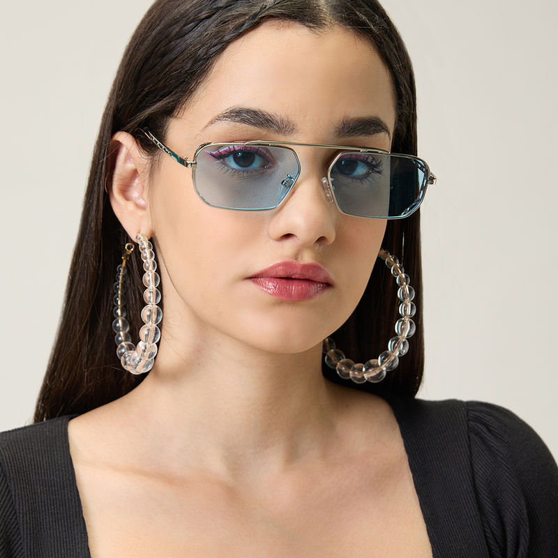 MIXT by Nykaa Fashion Blue Rectangular Sunglasses: Buy MIXT by Nykaa ...