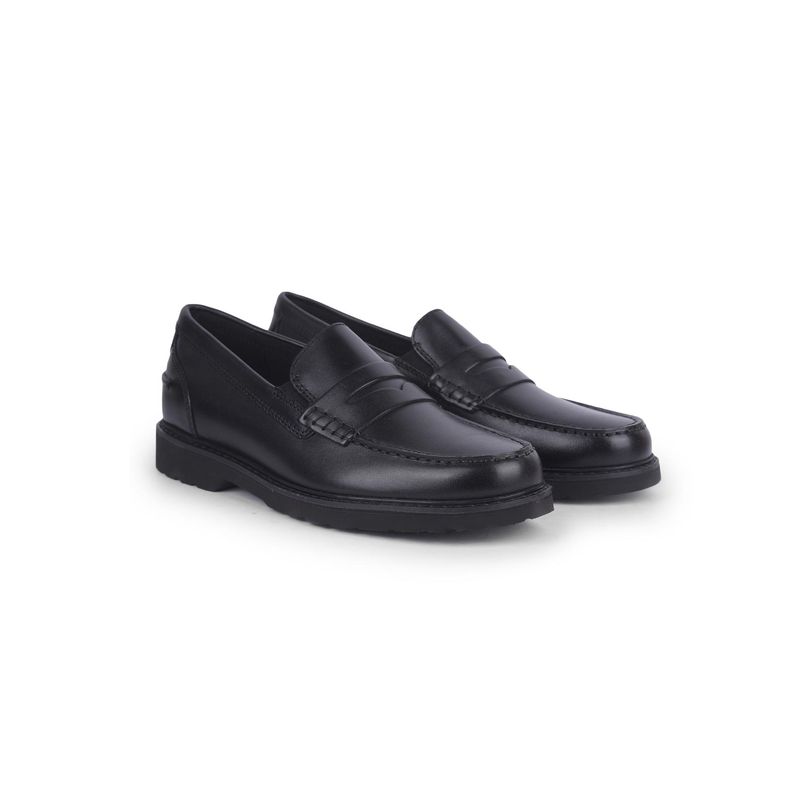 Rockport Bedford Penny Loafers and Slip-Ons Leather Shoe Black Tumbled (UK 6.5)