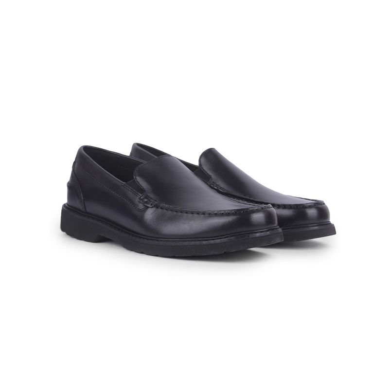 Rockport Bedford Venetian Loafers and Slip-Ons Leather Shoe Black Smooth (UK 6.5)