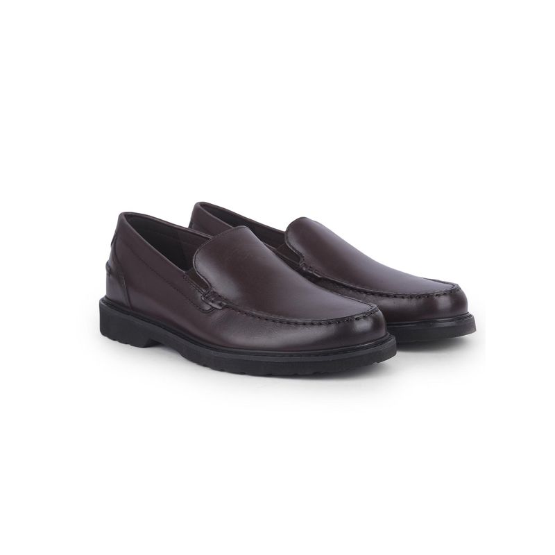 Rockport Bedford Venetian Loafers and Slip-Ons Leather Shoe Brown Smooth (UK 6.5)