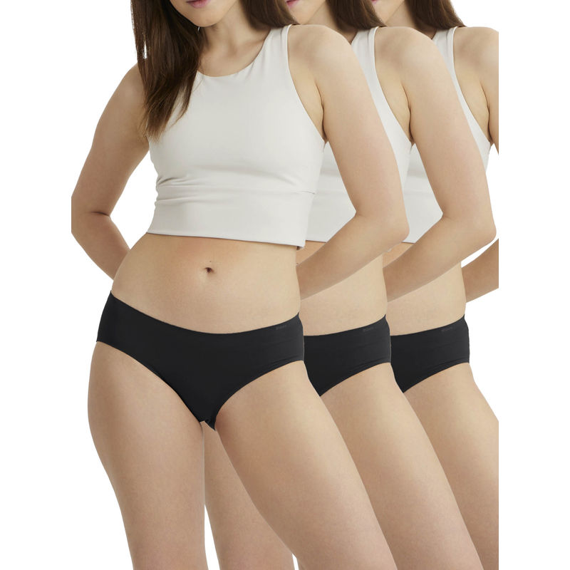 B'There Women Charcoal Seamless Hipster Briefs (Pack of 3) (2XL)