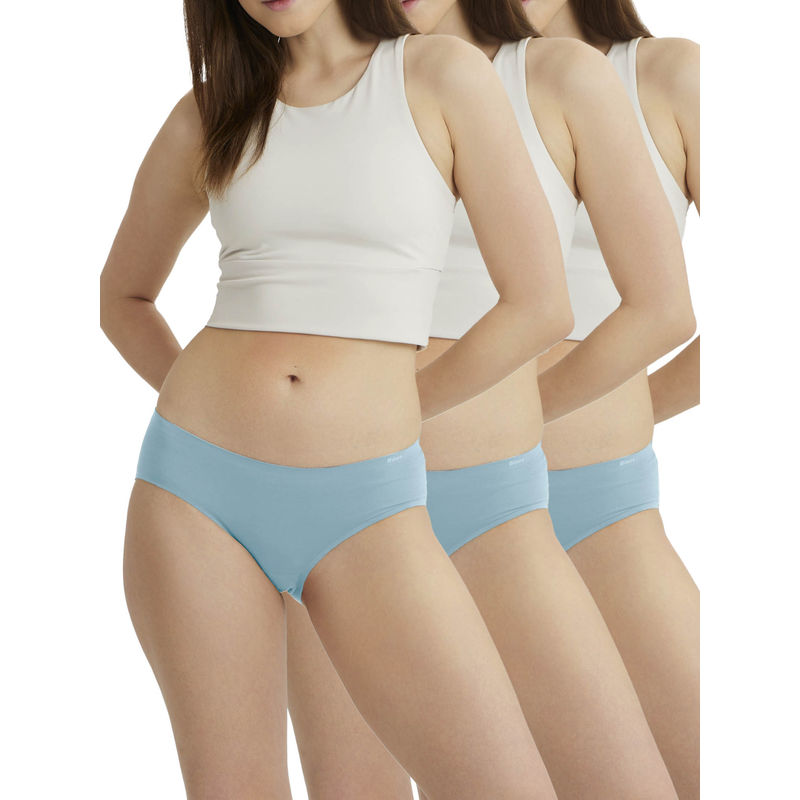 B'There Women Blue Seamless Hipster Briefs (Pack of 3) (2XL)
