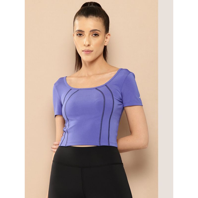 Alcis Purple Curve Line Crop T-Shirt (M)