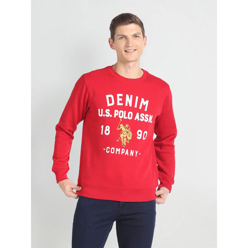 U.S. Polo Assn. Denim Co. Crew Neck Brand Print Sweatshirt (2XL)