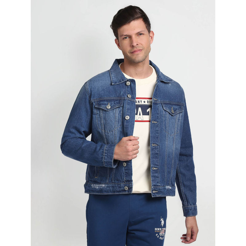 U.S. Polo Assn. Denim Co. Spread Collar Denim Jacket (M)