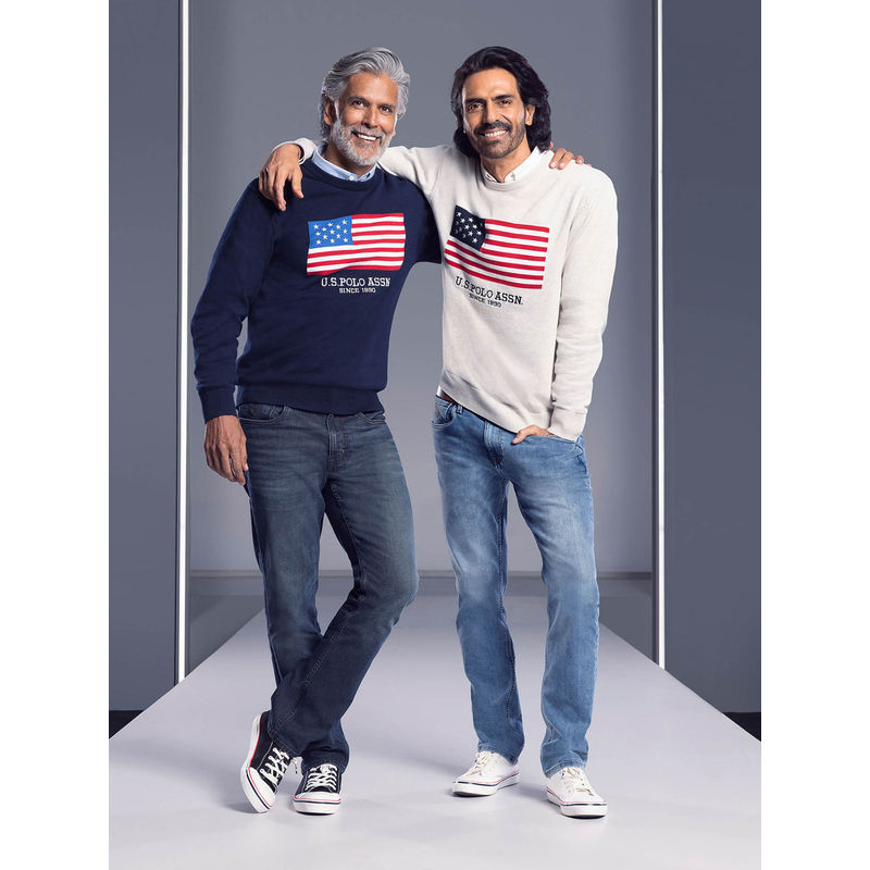 U.S. POLO ASSN. Crew Neck Brand Embroidered Sweater (2XL)