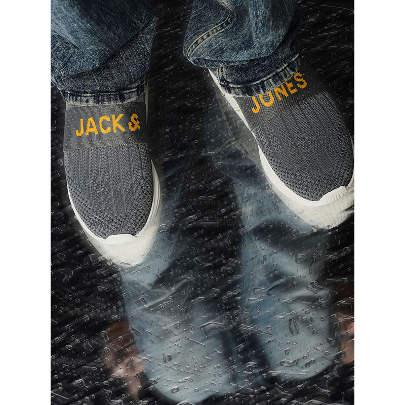 Jack & Jones Ash Grey Knitted Slip On Sneakers (EURO 44)