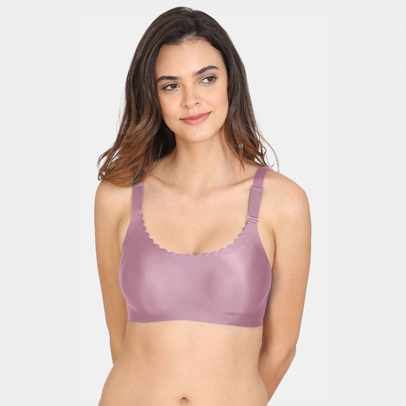 Zivame Miracle Double Layered Non Wired Full Coverage T-Shirt Bra - Elderberry (38B)