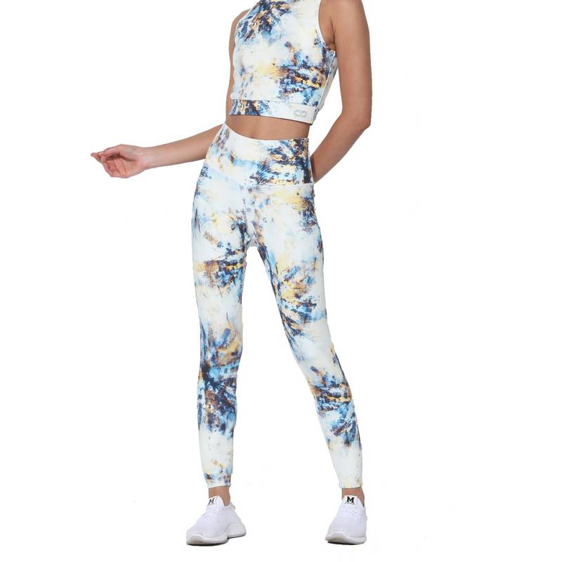 Silvertraq Ath Track 7/8 Leggings Tie Dye - Multi-Color (L)