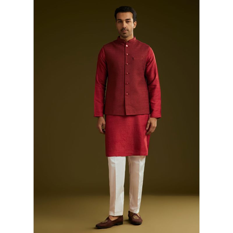 Red Kali Kurta & Pant Set