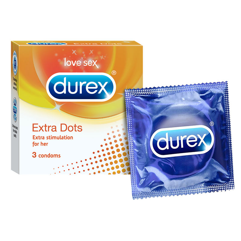 Durex Dotted Condoms Extra Dots - 3 Units