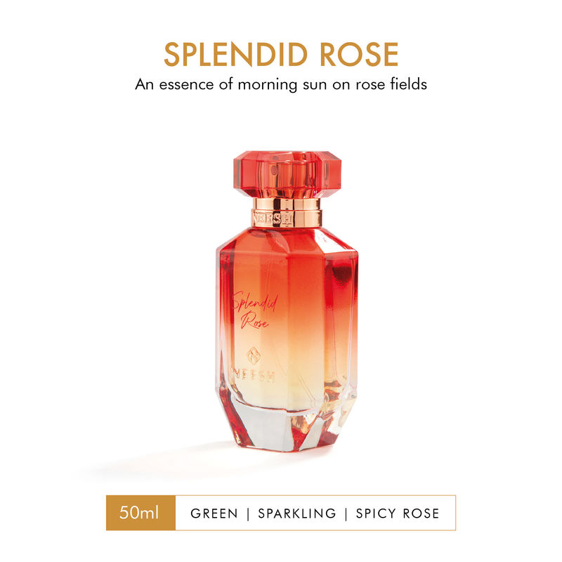 NEESH Splendid Rose Extrait De Parfum – Rose Floral Perfume for Women