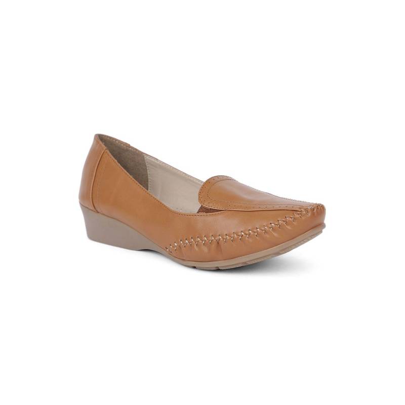 Bata Solid/Plain Brown Ballerinas (UK 5)