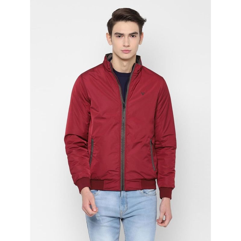 Buy Allen Solly Maroon Reversible Jacket Online