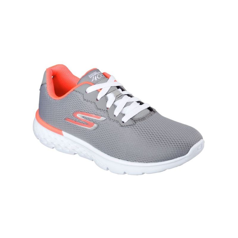 SKECHERS GO RUN 400 - ACTION Grey GoRun Running Shoes (UK 4)