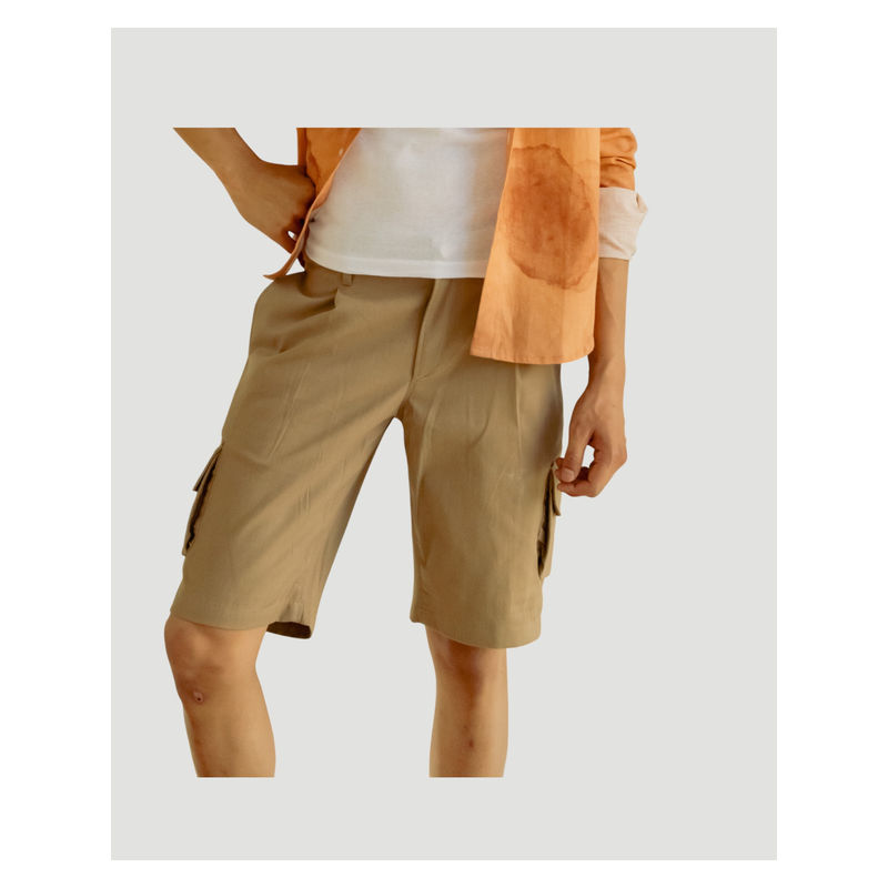DRAGIT Men Brown Regular Fit Mid-Rise Cargo Shorts (28)