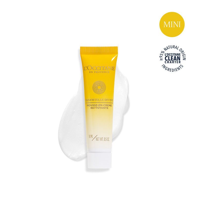 L'Occitane Immortelle Divine Foaming Cleansing Cream With AHA (Travel Size)
