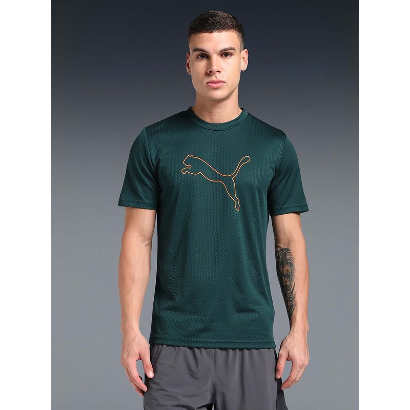 Puma Train All Day Men's Breathable Green Training Tee (M)