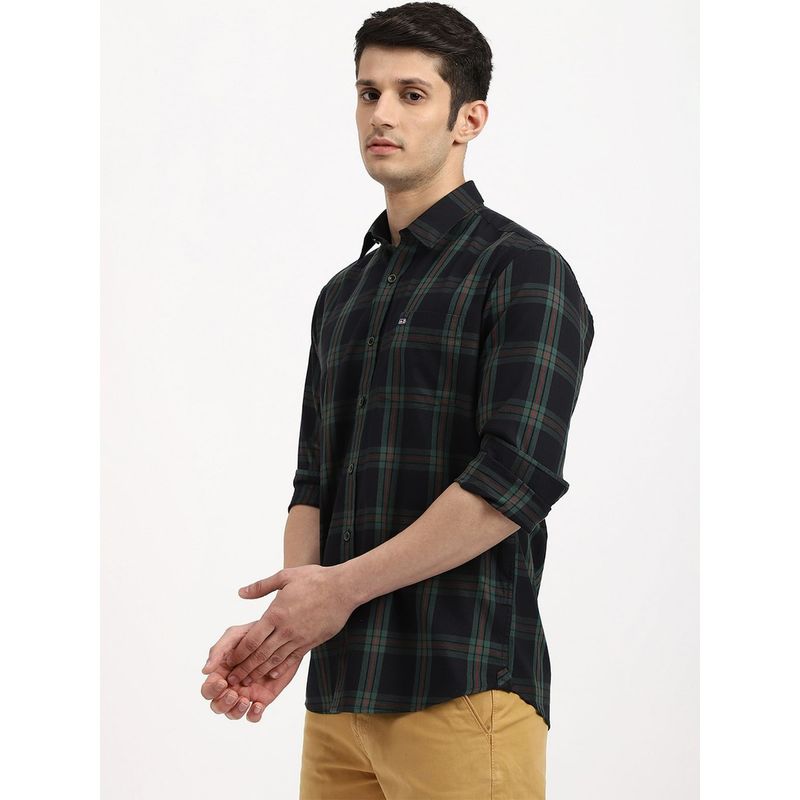 Arrow Sports Plaid Metered Cuff Casual Shirt (38)