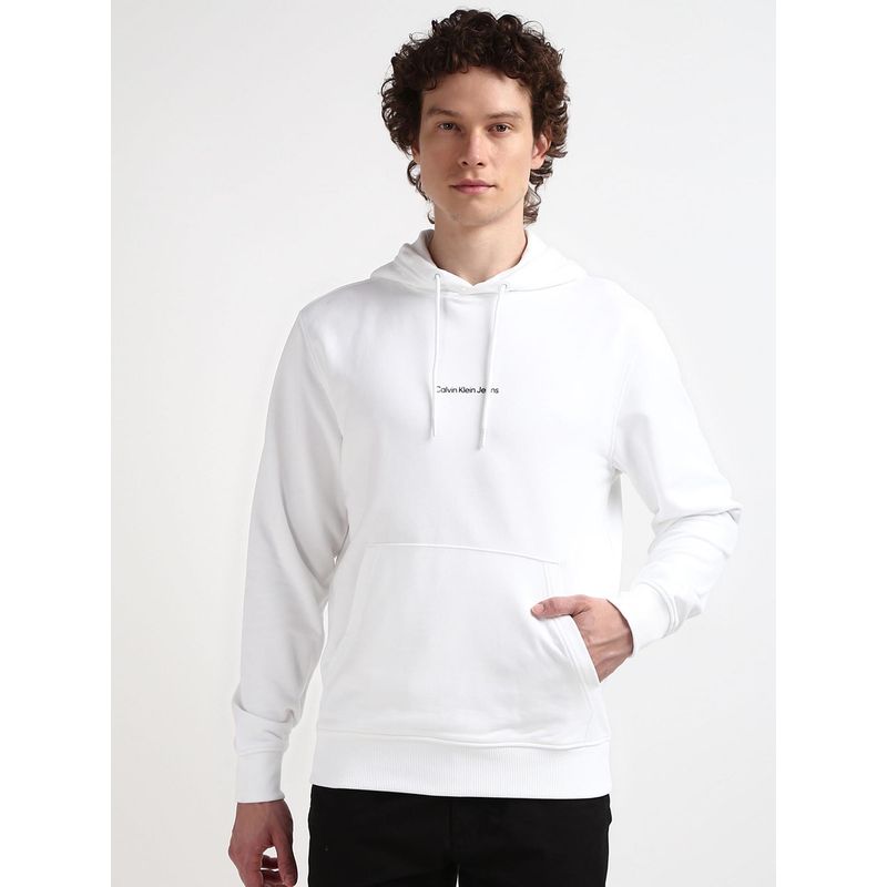 Calvin Klein Men White Color Sweatshirt (M)