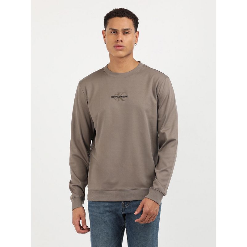 Calvin Klein Men Brown Color Sweatshirt (S)