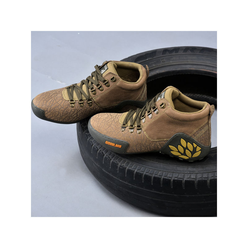 WOODLAND Mens Dubai Khaki Casual Sneakers (UK-5)