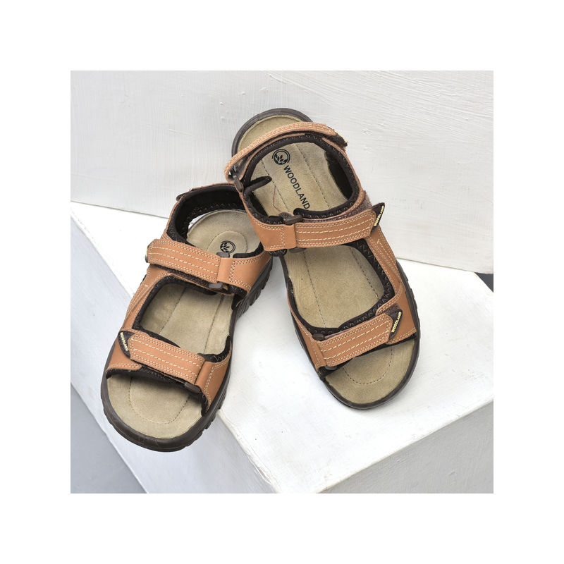 WOODLAND Mens Camel Brown Casual Sandals (UK-7)