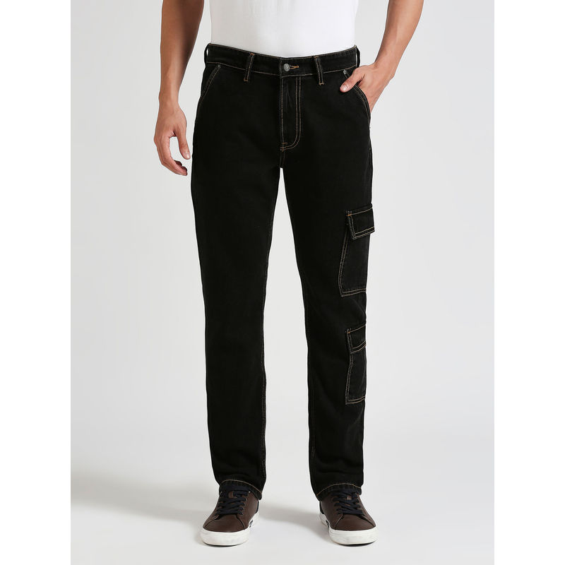 Pepe Jeans Mid Waist Straight Fit Black Jeans (34)