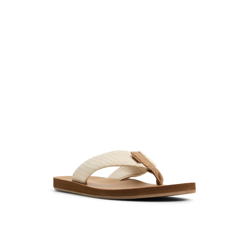 Aldo ADEDE-IN101 Men Natural Off White Strap Sandals (UK 7)