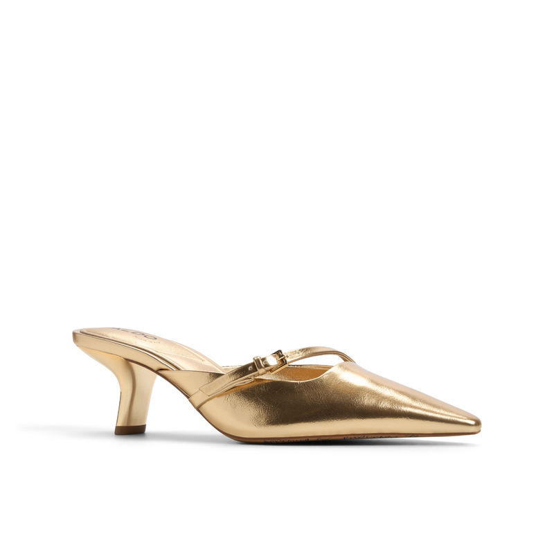 Aldo GOLDENHAZE-IN711 Women Gold Heeled Mules (UK 3)