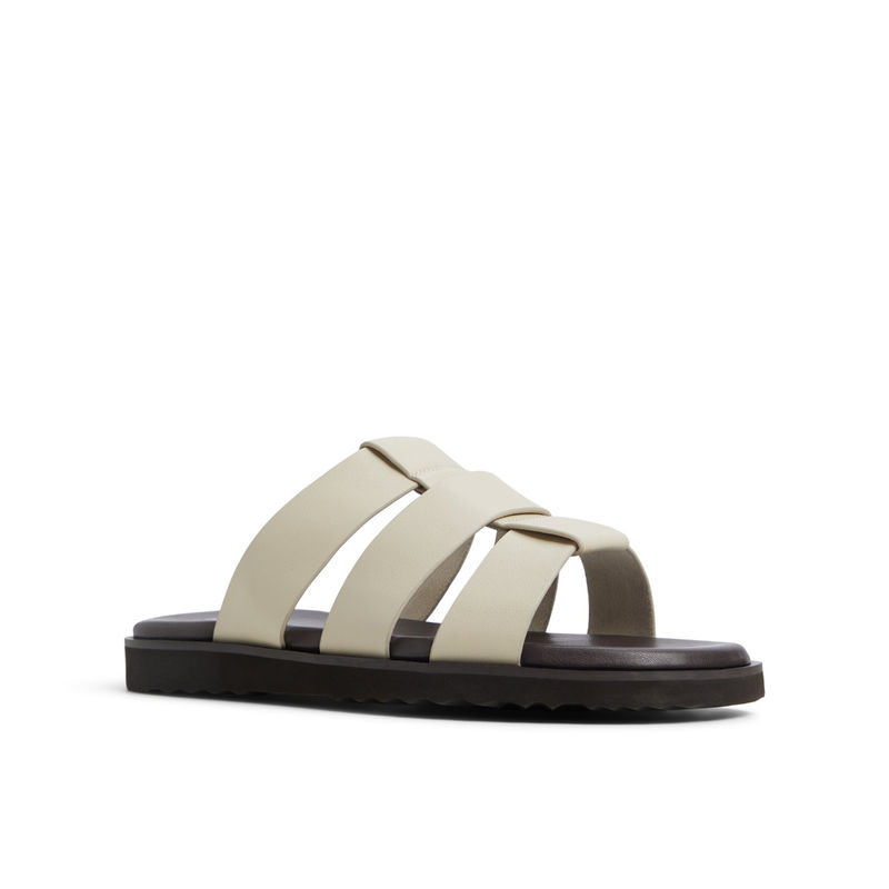 Aldo LIGHT-IN121 Men Bone Off White Strap Sandals (UK 7)